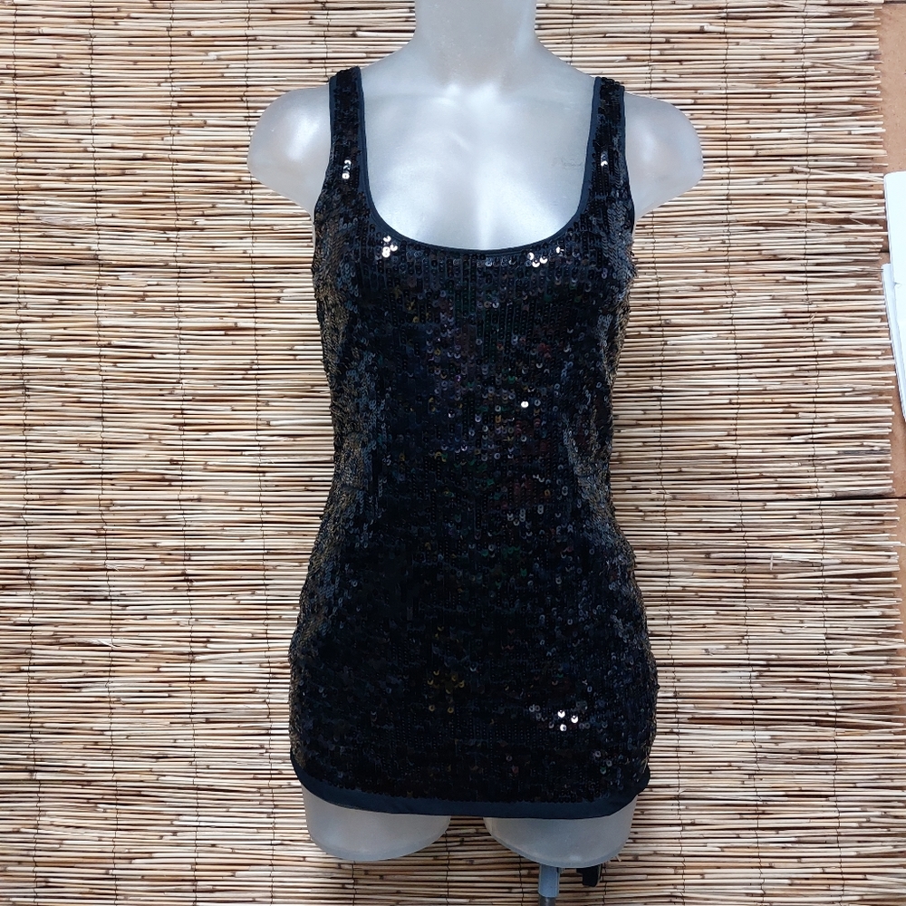 Trina Turk  Sequin Camisole Size S Formal Party Lining 100%silk
